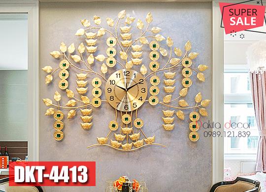 Đồng hồ treo tường trang trí chim công đôi DKT4444