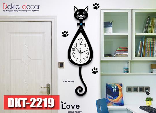 Đồng hồ thạch anh mèo DKT2219