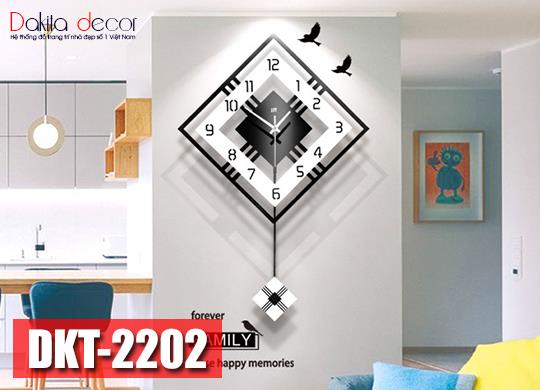 Đồng hồ treo tường trang trí Thạch anh độc đáo DKT2202