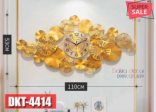 Đồng hồ treo tường trang trí DKT4414 vàng đồng