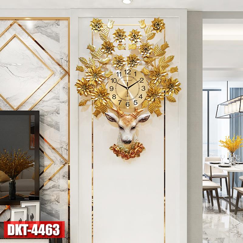Đồng hồ treo tường trang trí đầu hươu DKT4463