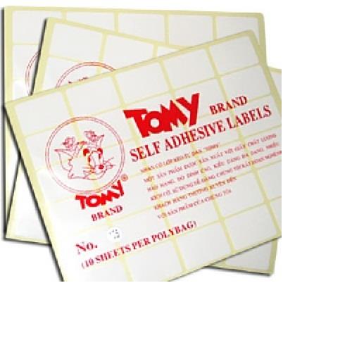Giấy dán nhãn Tomy A5 (các số từ 99 đến 124)